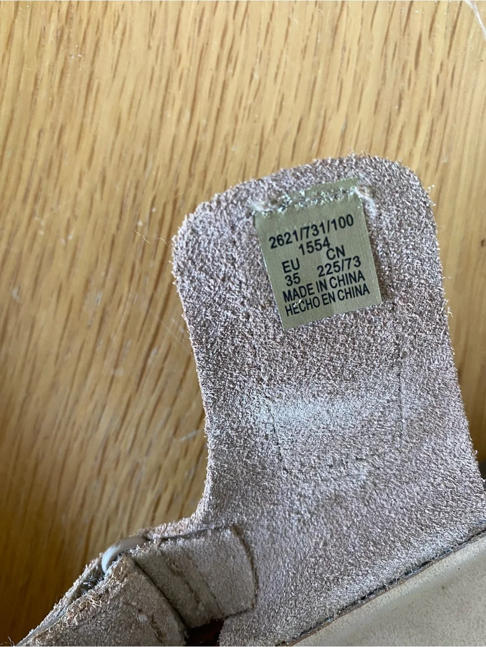 Zara Kids Double-Buckle Suede Sandals in Tan Brown